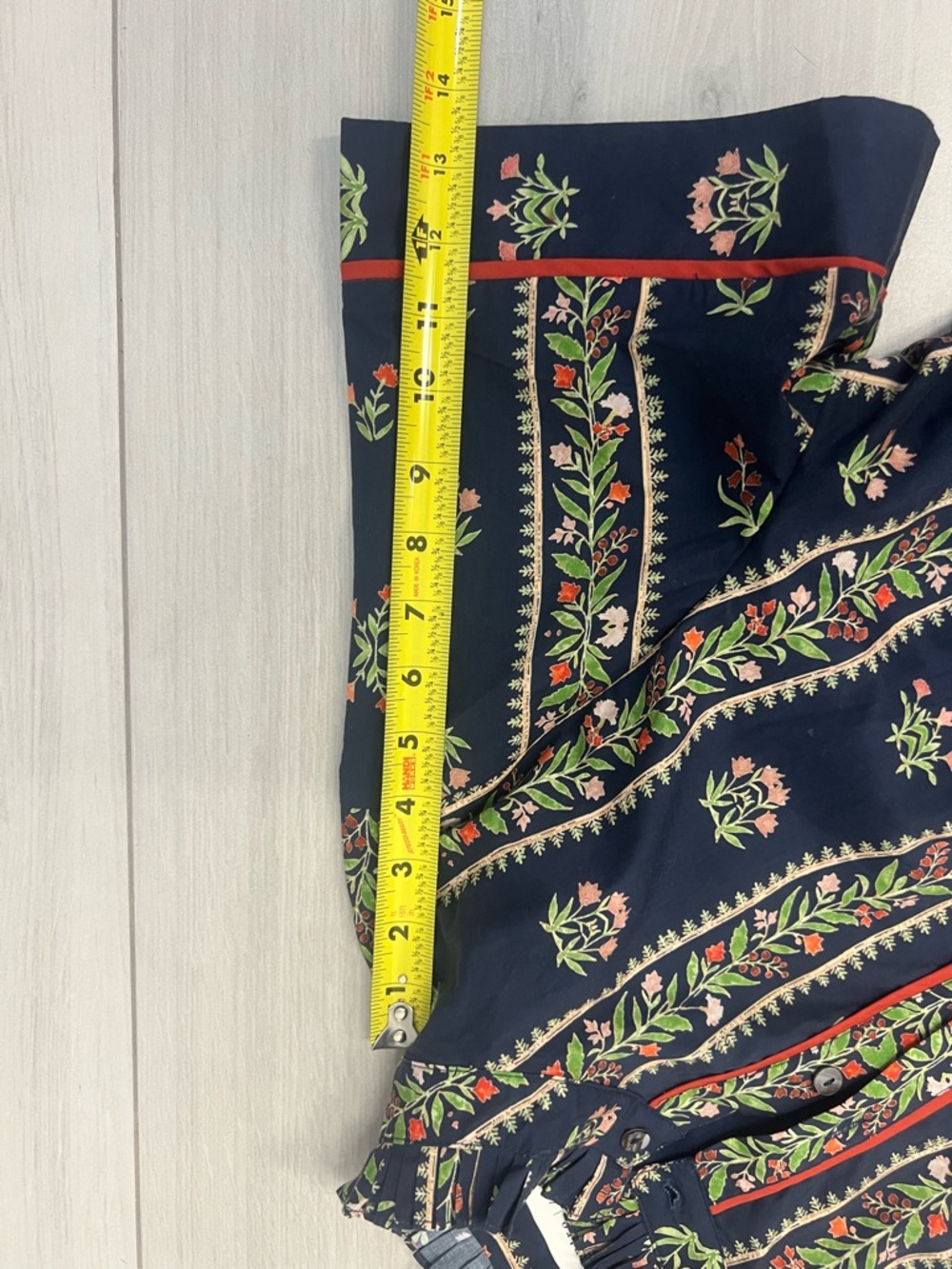 entro Blue Floral Print Midi Dress with Belt - Picture 12 of 12